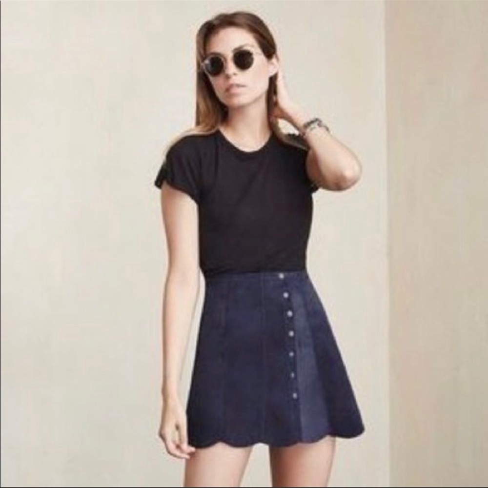 Reformation Suede Abigail Skirt
